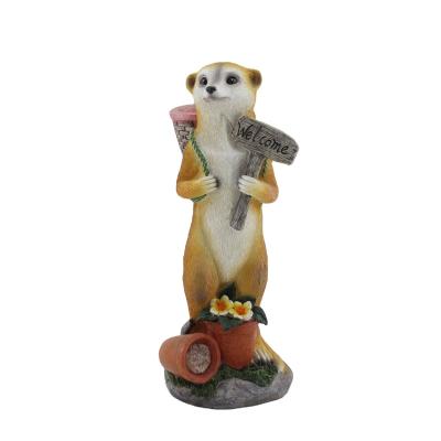 China World Custom Decorative Figurine Resin Mongoose Statues Resin Animal Meerkat Animal Statues for sale