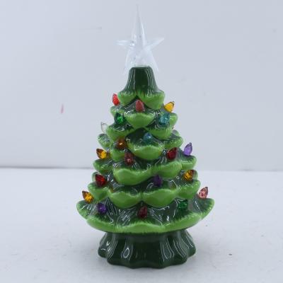 China USA Hot Sale LED Ceramic Christmas Tree Lighting Mini Colorful Home Decoration for sale