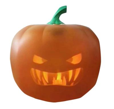 China Sing New Design Halloween Funny Talking Pumpkin Lamp Cardboard Plastic Sing Party Decoration Interesting UV Printing Orange for sale