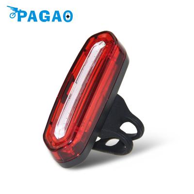 China New Waterproof Two Color USB Rechargeable Bicycle Tail Light Mountain Bike Warning Accessories for sale