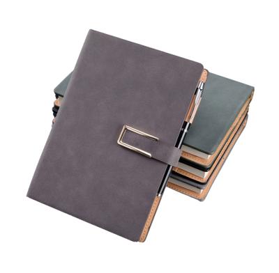 China Customized Magnetic A5 Notebook Magnetic Hardcover Book And PU Leather Business Planner Journal Diary Writing With Elastic Band Pen Holder for sale