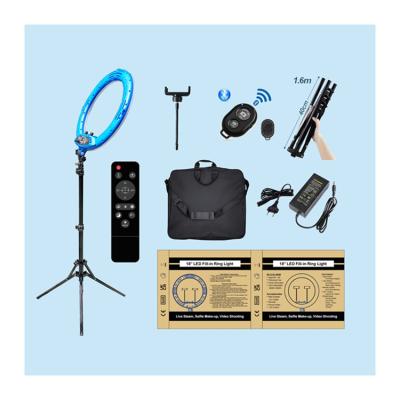 China Fine Quality Ring Light Belt Tripod Self-Service LED Ring Light Round Live Broadcast SLK-RL018(W) for sale