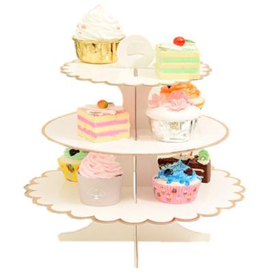 China Multilayer Paper Color Picked Dessert Decoration Party Paper Holder Cake Paper Party Stand for sale