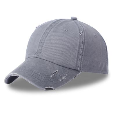 China Wholesale JOINT Metal Buckle 6 Panel Cotton Vintage Unstructured Baseball Cap Washed Old Dad Hat for sale