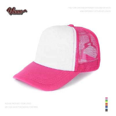 China Factory Wholesale 5-Panel Snapback Hat Sports COMMON Cheap Hats Mesh Breathable Custom Trucker Hats Mesh Caps For Men for sale