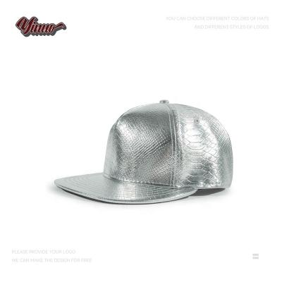 China Wholesale Custom Bill Sports Cap Snapback Ladies Silver Flat Ponytail Hat Luxury Shiny Baseball Cap for sale