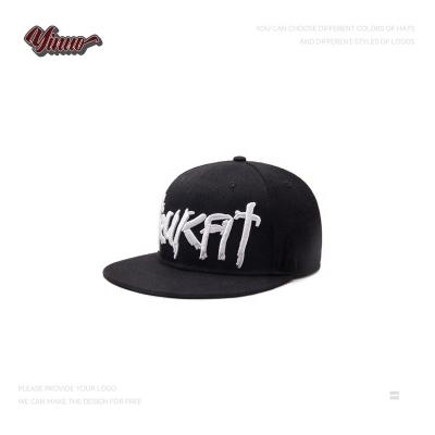 China New Design Fashion Custom 6 JOINT Panel Snapback Covers Black Street Wear Covers Baseball Hats Embroidery Caps for sale