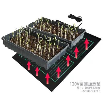 China Garden Accessories Greenhouse 20*20.75inch 40W Plants Electric Heating Seedling Propagation Mat Hydroponic Seedling Heat Mat with Thermometer for sale