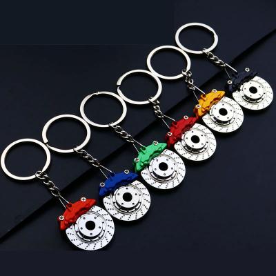 China Creative Metal Car Modification Brake Disc Key Chain Gift Key Chain Car Pendant Zinc Alloy Part for sale