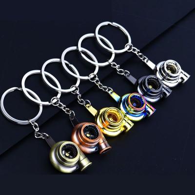 China Metal Advertising Gifts Small Wholesale Creative Mini Turbocharged Keychain Pendant Custom Metal Modification Car Key Chain for sale