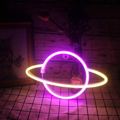 China New-designed New Amazon Bedside Lamp Romantic Planet Soft Led Neon Lamp For Birthday Party Decor Valentine's Day for sale