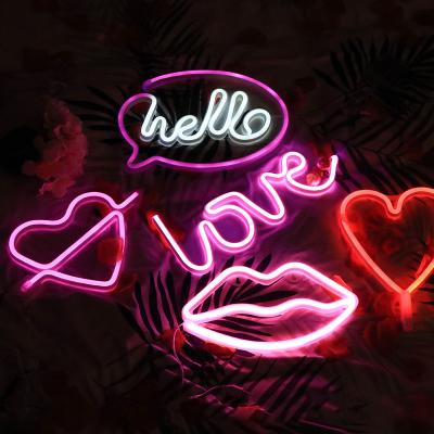 China Wholesale New-designed Art Sign Xmas Birthday Gift Wedding Party Wall Hanging Led Acrylic 3 Color UV Neon Night Light for sale