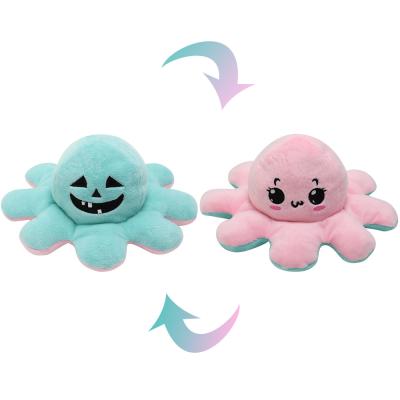 China New-designed Reverse Fashion Children's Party Birthday Toys Flip Octopus Stuffed and Reversible Double-Sided Plush Toy Animal for sale