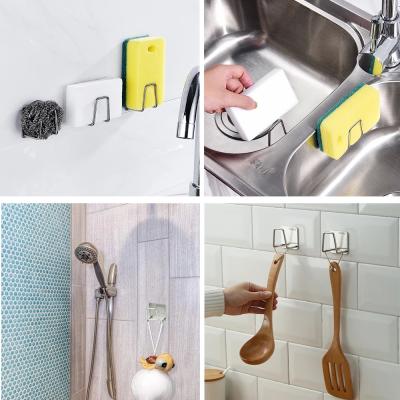 China Sink Shelf Self Adhesive Kitchen Stainless Steel Sponges Stand for sale