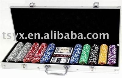 China Recycled Materials 500pc ABS Poker Chipset for sale