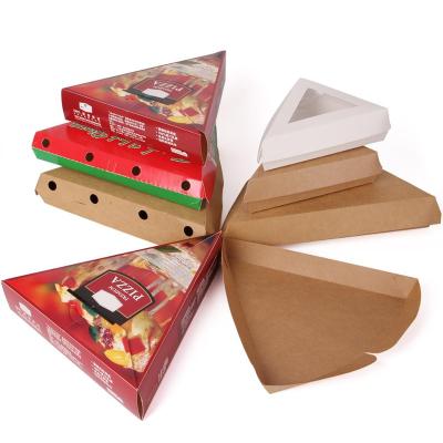 China Disposable paper pizza slice box with customer printing, pizza slice box, triangle food container for sale