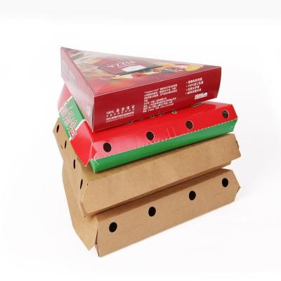 China Disposable paper pizza slice box with customer printing, pizza slice box, triangle food container for sale