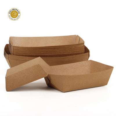 China Cardboard Disposable Trays for Food, Japanese Food Paper Tray, Snack Tray Paper Packaging for sale