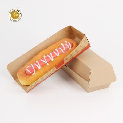 China High Quality Hot Selling Disposable Eco Friendly Hot Dog Paperboard Hot Dog Box for sale