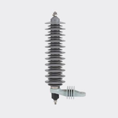 China Protective Function 33kv Lightning Surge Lighting Arrester Polymer Compound Copper Arrester for sale