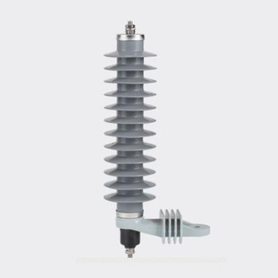 China Protective function 11kv 12kv 17kv 27kv 21 33 kv polymer lightning arrester zno 10ka lighting type for sale