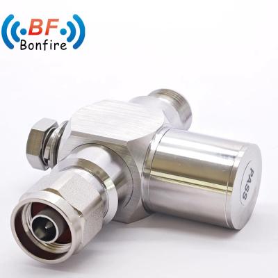 China BLQ-6g RF Lightning Surge Protector Feed Lightning Arrestor Gas Tube RF Arrester N Male to N Male Plug Dual Male Female Cable Surge Arrester for sale