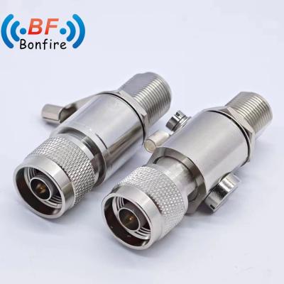 China 698-3800MHz F Female to Jack Female Coaxial Connector Lightning Protection Accessory for sale