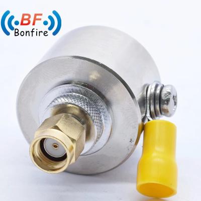 China RF Lightning Arrester Dual Female F Jack to F Jack Coaxial Cable Surge Protector 698-3800MHz Indoor/Outdoor IP65 for sale