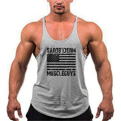 China Hot Selling Quick Drying Mens Tank Tops Gym Summer Fitness Breathable Sports Fitness Singlet Customize Sports Running Vest Men for sale