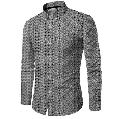 China Business Office Casual Shirt Anti-pilling Slim Fit Man Tops , Long Sleeve Twill Solid Dress Men Shirt for sale