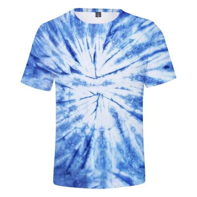 China Breathable Cheap Shorts Sleeve Stitches Summer Casual T-shirt Pure Cotton Kid Women Shirts Tie And Dye for sale