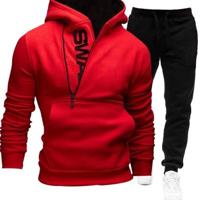 China Breathable Plus Size Jogger Sets For Mens Clothing , 2 Piece Tops And Pants Male Sweat Suits Mens Set Tracksuit for sale