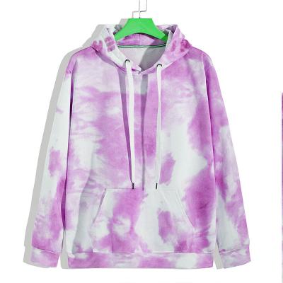 China Anti-wrinkle Good Quality Cotton White Long Sleeve O Neck Tie Dye Women Wholesale Tie Dye Hoodies For Kids Girls for sale