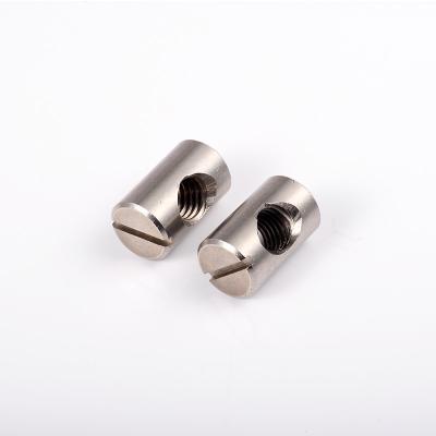 China Heavy Industry China Manufacture High Precision CNC Machined Stainless Steel Slotted Head Barrel Nut for sale