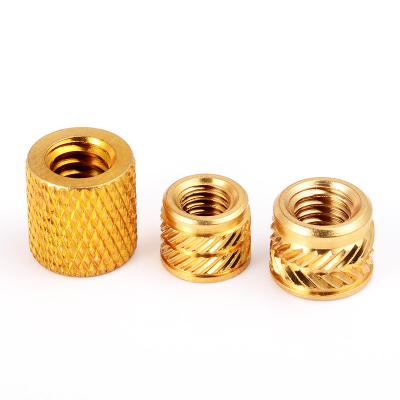 China PCB PCB Customized Wholesale M2 M3 M4 M5 M6 M8 Knurled Brass Insert Nut Brass Mould-in Blind Threaded Inserts for sale