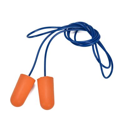 China Memory Foam Ear Plugs With PVC Rope For Working In Noisy Environment Earplugs For Sleeping JY-030C for sale