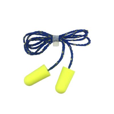 China disposable earplugs with two color cotton cord ear plugs foam noise reduction JY-030C for sale