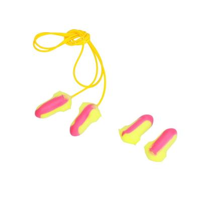 China Noise Reduction T Shape PU Foam Earplugs With Soft Rope Earplugs For Factory for sale