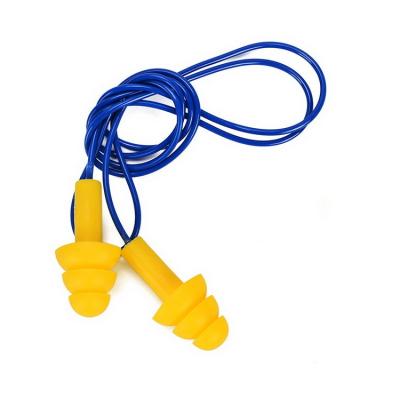 China Reusable Christmas-Tree Shaped TPR Ear Plugs With Cord Noise Reduction for sale