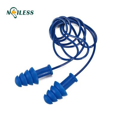 China tpr earplugs for tobacco treatment reusable ear plugs with metal ball and detect cord JY168CM for sale