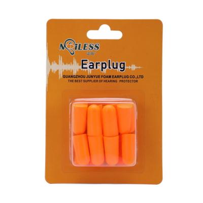 China Noise Reduction 6 Pair Bullet Shape Disposable Earplugs With Transparent Packing for sale