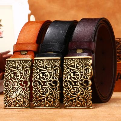 China Cowhide Factory Wholesale OEM Women Fashion Belt Genuine Leather Belts for sale