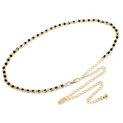 China 2020 hot-selling products gold fashion skirt abdomen accessories body chain chain + waist thin peail bead for sale