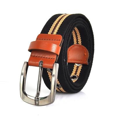 China Factory Wholesale Nylon Belts Adult Contrast Metal Buckle Student Sports Field Canvas Women's Quilting Belt for sale