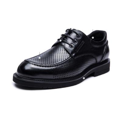 China Fashion Trend OEM Summer Breathable Men Shoes Hollow Out Business Leather Shoes for sale