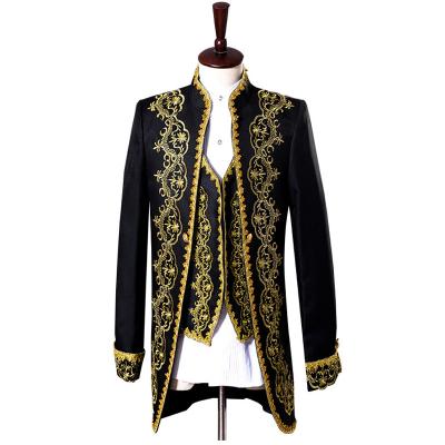 China Sets 2022 vintage style royal men's tuxedo men's suit three pieces European and American opera stage matador performance clothes for sale