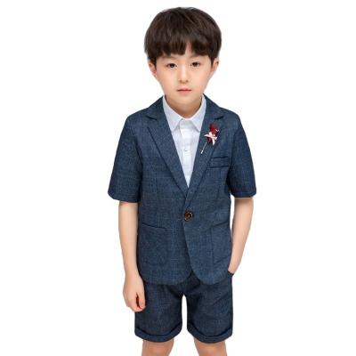 China ENGLAND STYLE new children's suit set summer 2 piece boys' short sleeved children's dress performance suit for sale