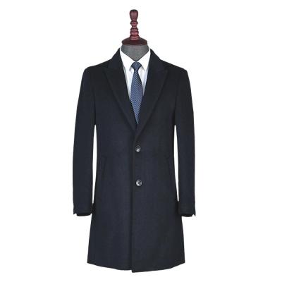 China Latest Design Wool Slim Fit Anti-wrinkle Single Breasted Winter Long Plus Size Mens Thick Coat for sale