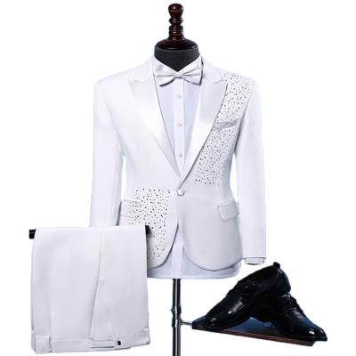 China Anti-Wrinkle Pieces Of Soft Tailored Pure Color Mens Fashion Suit for sale