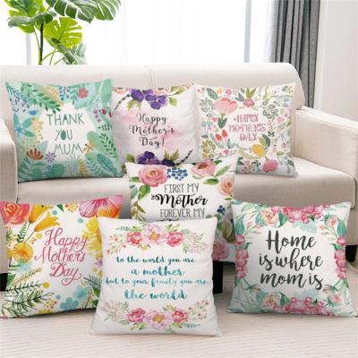 China Customizable Creative Pillow Cover Series Mother's Day Success Pattern Cushion Creative Shapes for sale